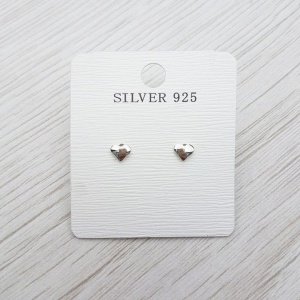 Sterling Silver Mini Heart Stud Earrings